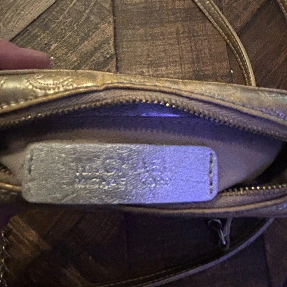 Michael Kors Gold  Crossbody Bag with Ornate Design.Great Condition!